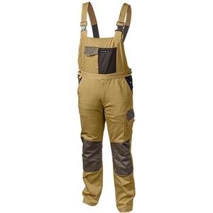 Högert Technik Werkbroek EDGAR beige met elastische bandjes, 7 zakken, Oxford 600D versterkingen, reflecterende elementen en ergonomische pasvorm voor heren, beige, M