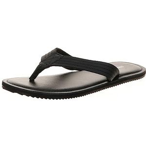 Jack & Jones Washton lederen slipper voor heren, antraciet, 44 EU breed, Antraciet, 44 EU Wide