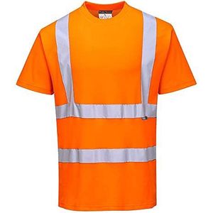 Portwest S170 Katoen Comfort Waarschuwing T-shirt, Normaal, Oranje, Grootte XL