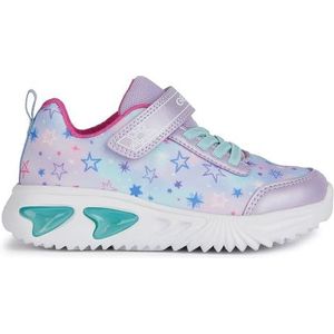 Geox J Assister Girl B Sneakers, lila/WATERSEA, 35 EU, Lilac Watersea, 35 EU