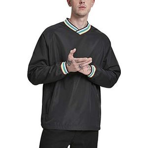 Urban Classics Windbreaker overgangsjas voor heren, warm up-trui, in de stijl van een regenjas om over te trekken, meerkleurig (Blk/Multicolor 00562), L