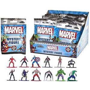 Jada Toys 253221016 - Marvel nanofiguren Blind Pack - Marvel metalen verzamelfiguren in blinde verpakking, 4 cm, vanaf 3 jaar, willekeurige selectie, zwart