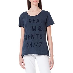 Timezone Klassiek T-shirt met ronde hals voor dames, Total Eclipse Melange, L