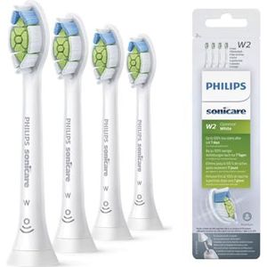 Philips Sonicare W2 Optimal White - 4 Stuks - Voor wittere tanden - Selecteer automatisch de optimale poetsstand - Geschikt voor alle Philips Sonicare tandenborstels - HX6064/10