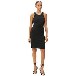 Koton Dames halter Neck Cotton Basic Mini Dress, zwart (999), XL