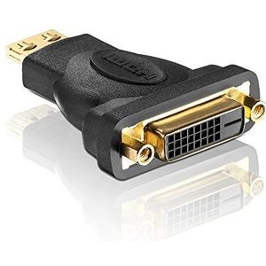PureInstall PI015 High Speed HDMI/DVI-adapter (HDMI A mannelijk naar DVI-D aansluiting (24+1)), gecertificeerd
