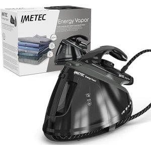 Imetec Energy Vapor, strijkijzer met stoomgenerator, pomp 6,5 bar, 400 g stoom, 2400 W, Fluid keramische zool, ijzeren blok, automatische uitschakeling, reinigingsapparaat, ECO-technologie