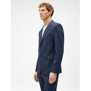 Koton Herenjas met knoopsluiting, slim fit, zakje, gedetailleerde blazer, Marine Design (7d2), 52