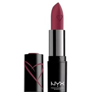 NYX Professional Makeup Lipstick met satijnen afwerking en ultra-verzadigde kleur, Shout Loud Satin Lipstick, Love Is A Drug (roze)