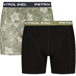 PETROL INDUSTRIES, Heren Underwear Boxer 2-Pack, M-1050-BXR210, Zwart, S