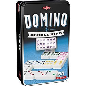 Tactic Domino Double 9 - Geschikt voor kinderen vanaf 5 jaar - 2-6 spelers - Inclusief 55 dominostenen