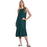 Street One - Mouwloze Midi-Jurk - Zwart - Linnen