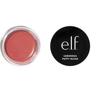 e.l.f. Lichtgevende Putty Blush, Putty To Powder Blush met een Shimmer Finish, Lichtgewicht, Bouwbare Formule, Belize