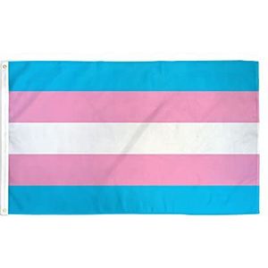 Transgender Regenboogvlag 150x90cm - Transgender vlag - Regenboog 90 x 150 cm Lichtgewicht polyester - AZ VLAG