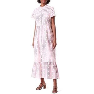 LOMASI Dames maxi-jurk met allover-print 19323122-LO01, roze, S, Maxi-jurk met allover-print, S