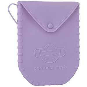 APLI 18829 Siliconen gezichtsmaskerhouder met knoopsluiting in lila