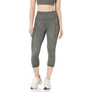 Amazon Essentials Women's Active Sculpt Capri Legging met hoge taille en zakken (verkrijgbaar in grote maten), veelkleurige stippen, L