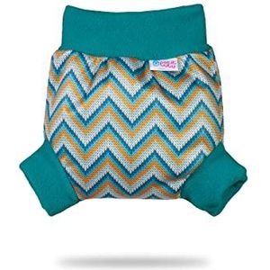 Petit Lulu Pull Up PUL overbroek, maat M (6-10 kg), waterdichte slipbroek voor luiers, stoffen luiers, gemaakt in de EU (gebreide chevron)