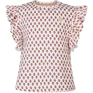 Noppies Kids Meisjes Tee Polkton Short Sleeve All Over Print T-Shirt, Pristine-N021, 122, Pristine - N021, 122 cm