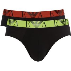 Emporio Armani Herenboxershort (verpakking van 2 stuks), zwart/zwart, S