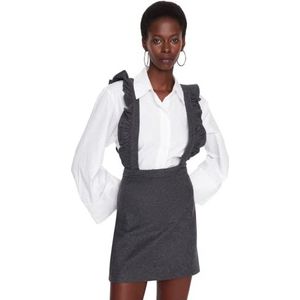 Trendyol Dames Mini Jile Regular Jurk, Antraciet, 38, Antraciet, 64