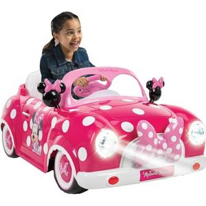 Minnie Mouse Elektrische Kinderauto Voor Meisjes - 6v Auto op Batterijen - Roze - 3+ Jaar - Werkende Autolampen en Geluiden