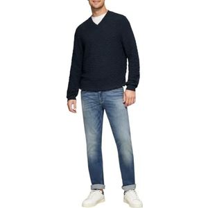 Trui - Effen - Katoen - V-hals - Lange Mouw - Normale Pasvorm