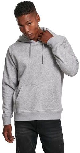 Build Your Brand - Raglan Sweat Hoody - Heather Grey - Heren Capuchonpullover