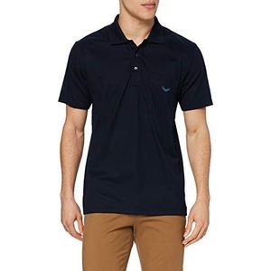 Trigema Heren poloshirt single jersey, blauw (navy 046), XL