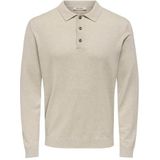 ONLY & SONS - ONSLOUI REG 12 LS - Trui met Polokraag - Coffee Bean - Melange