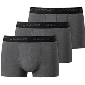 Uncover by Schiesser heren 3 pack boxershort functioneel ondergoed - Cotton Function, donkergrijs, S