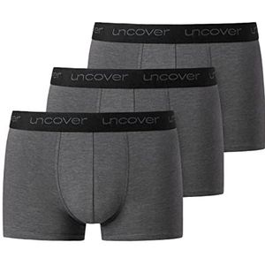 Uncover by Schiesser Heren 3-pack boxershort functioneel ondergoed - Cotton Function, donkergrijs, M