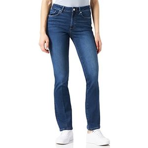 s.Oliver Dames slim: jeans met wassing, Dark Blue Sretched, 40W x 30L