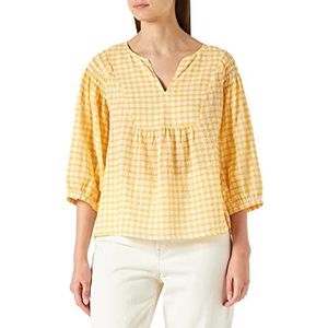 Part Two PiPW BL Blouse Relaxed Fit Amber Yellow Check, 44 Vrouwen