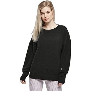 Urban Classics Dames Dames Chunky Fluffy Sweater Sweatshirt, zwart, 5XL