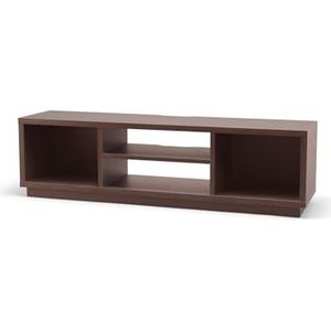 Iris Ohyama, TV meubel met open planken / TV meubel voor 65 inch TV, Massief hout, Kantoor, Woonkamer - TV Cabinet Standard - OTS-150S - Bruin
