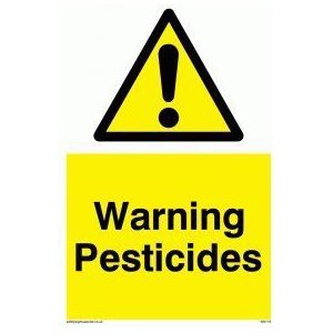 Waarschuwing pesticiden teken