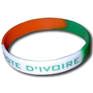Supportershop Unisex Côte D'Ivoire siliconen armband, oranje, één maat