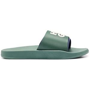 HUGO Heren Nil Slid Slides met logo riem maat, groen, 39 EU