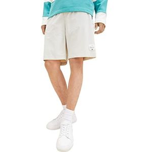 TOM TAILOR Denim Relaxed Fit Tech Shorts met stretch voor heren, 31718 - Wit Zand, XXL