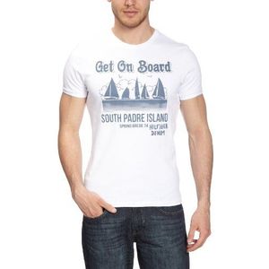 Hilfiger Denim Heren T-shirt, All Over Print Quade cn Tee s/s/ 1957816034, wit (100 Classic White)., XL