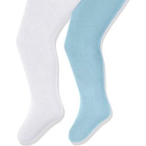 Playshoes Elastische thermo effen panty voor meisjes, met comfortabele tailleband, verpakking van 2 stuks, blauw (original 900), 74/80 cm