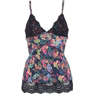 Emporio Armani Underwear Vrouwen Daily Charm Microfiber Cami Tank Top, Marine Floral Print, L, Bloemenprint met marine, L