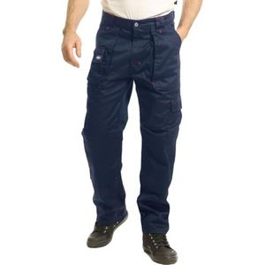 Lee Cooper Workwear Multi Pocket Easy Care Heavy Duty kniezakken voor heren, veiligheidswerk, cargobroek, marineblauw, 38 inch taille, korte pijpen