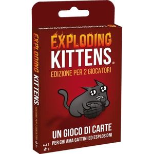 Asmodee Exploding Kittens, Edition voor 2 spelers, bordspel, 7+ jaar, Italiaanse editie