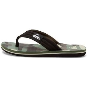 Quiksilver Molokai Layback sandaal, zwart/bruin/groen, 37 EU, Black Brown Green, 37 EU