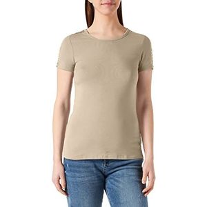 Urban Classics Dames T-shirt dames bovendeel Shoulder Stripe Tee, beige (warm zand 00871), 5XL petite