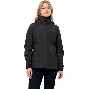 Jack Wolfskin Stormy Point Damesjack, Zwart, M