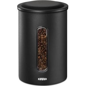 Xavax Koffieblik voor 1,3 kg bonen of 1,5 kg poeder, luchtdicht, aromadicht, zw