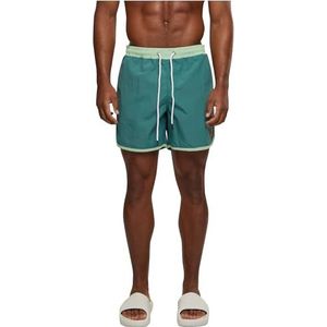 Urban Classics Retro zwemshorts voor heren, verkrijgbaar in vele verschillende kleuren, maten S tot 5XL, Paleleaf/Vintage Green, M